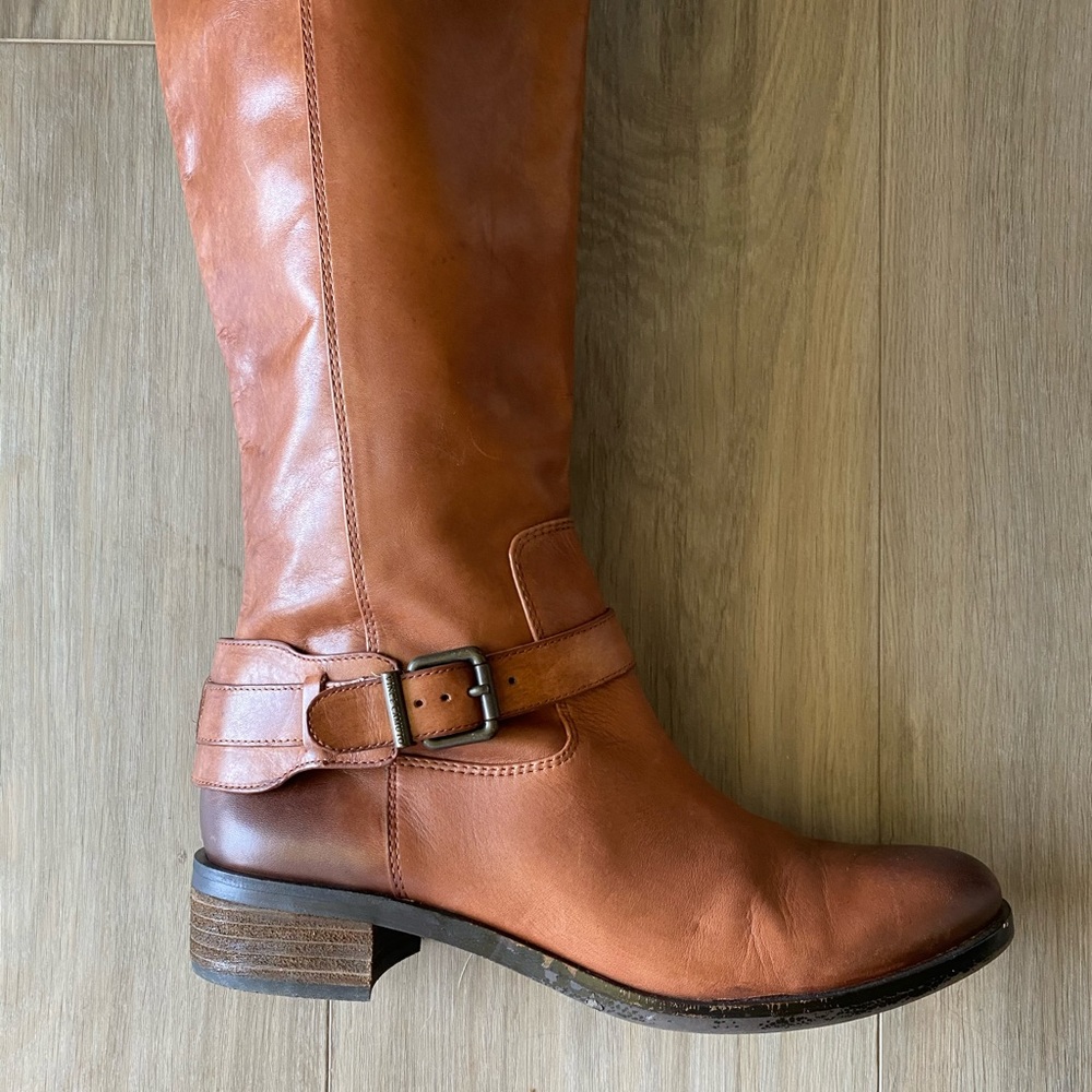 Vince Camino brown leather knee high boots